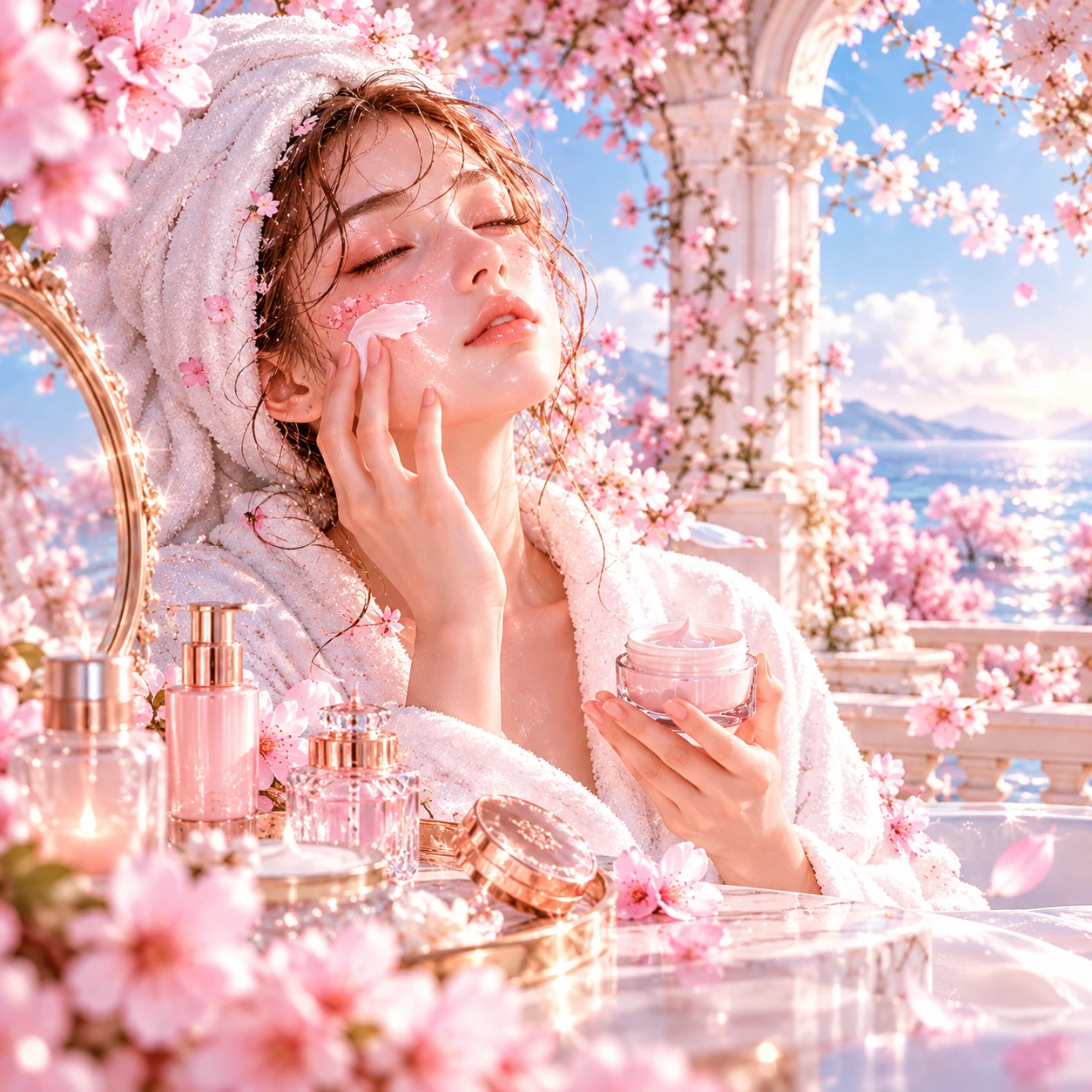 چهره‌ای با آرایش ملایم و الهام‌گرفته از زیبایی کره‌ای